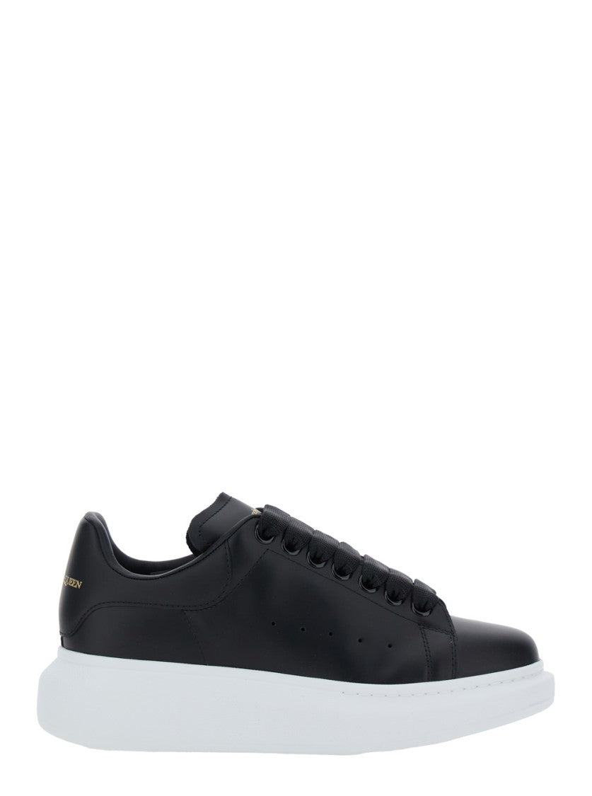Alexander Mcqueen Black Calf Leather Sneakers