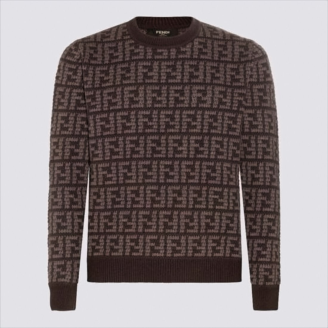 Fendi Geometric Pattern Cashmere Sweater