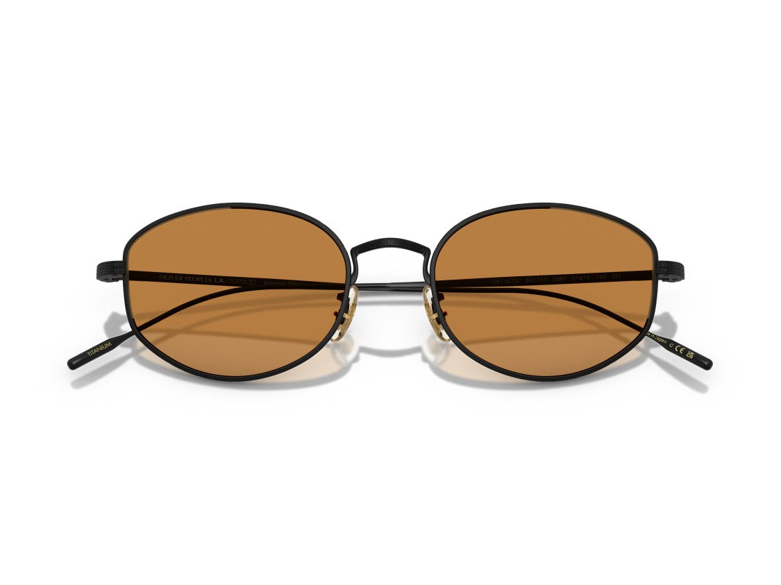 Oliver Peoples 0Ov1347st Black Thin Metal Round Frame Sunglasses