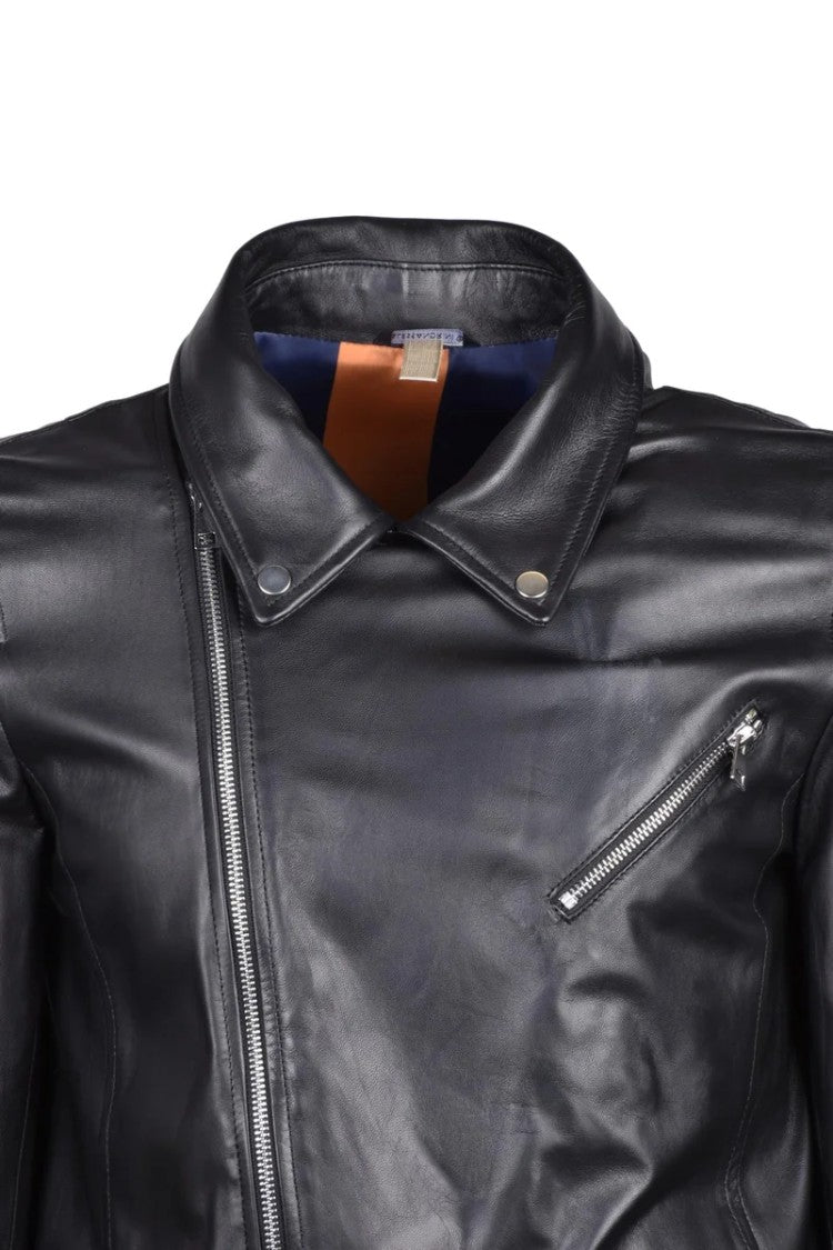 Daniele Alessandrini Leather Biker Jacket - Black