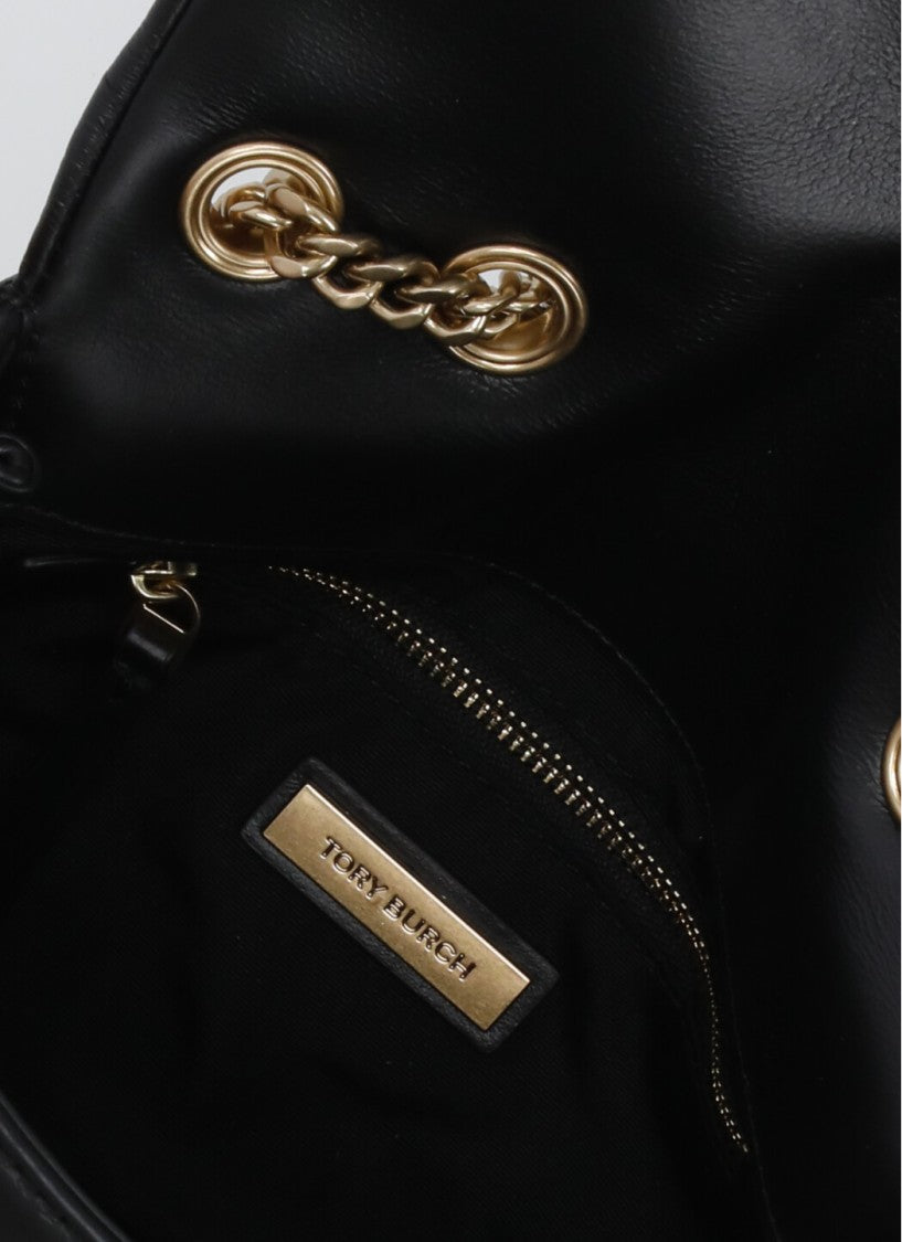 Tory Burch Black Matelassé Leather "Kira" Shoulder Bag