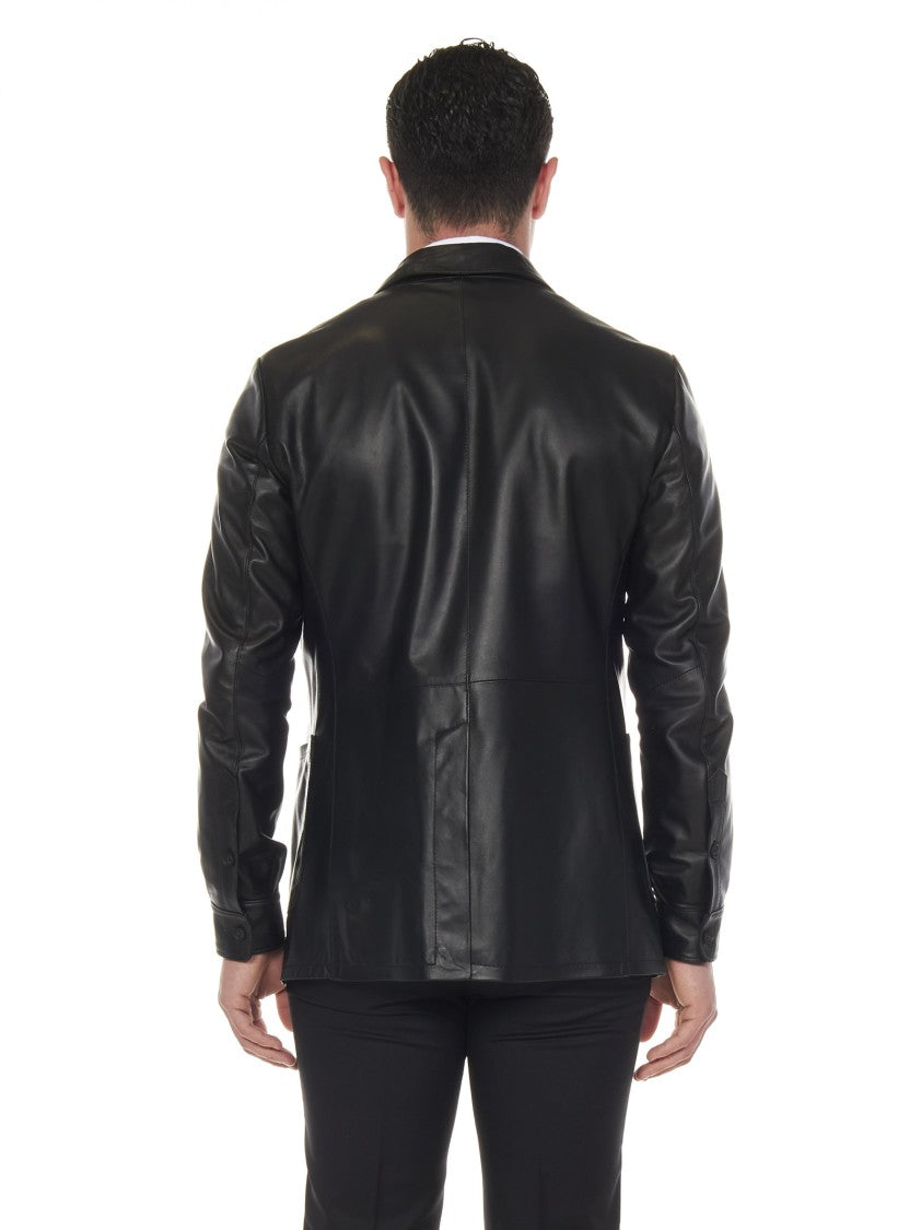 Franzese Collection Black Leather Jacket