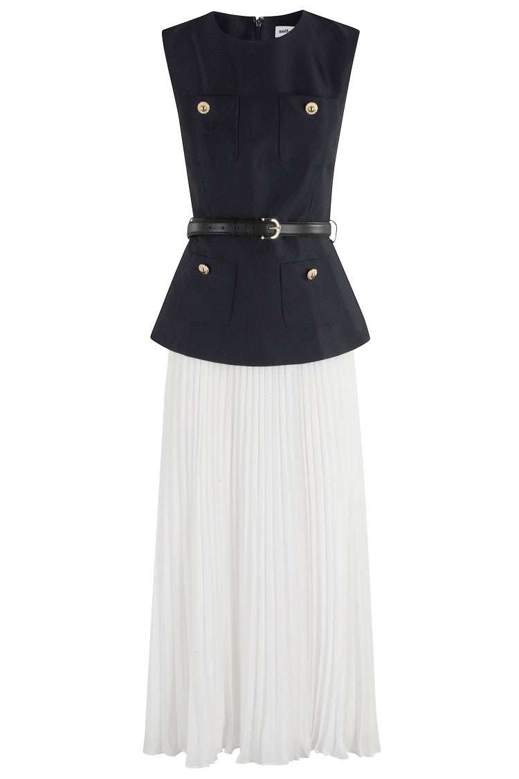 Self-Portrait Taffeta Midi Dress