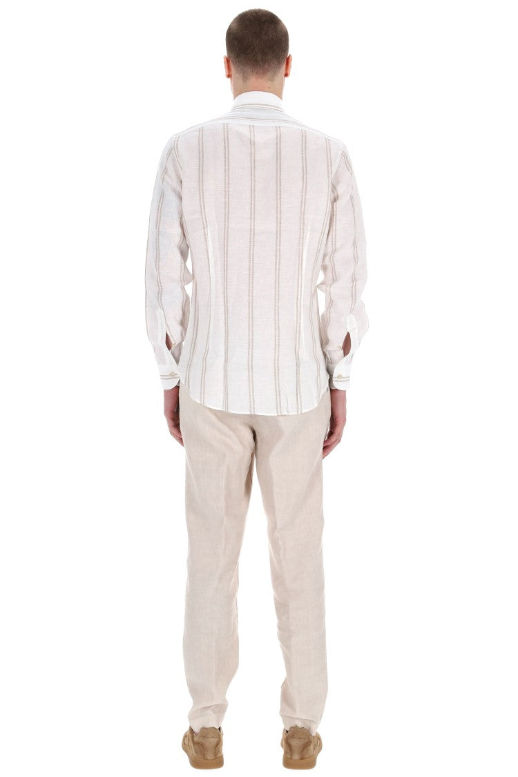 Eleventy Special Stripe Linen Shirt
