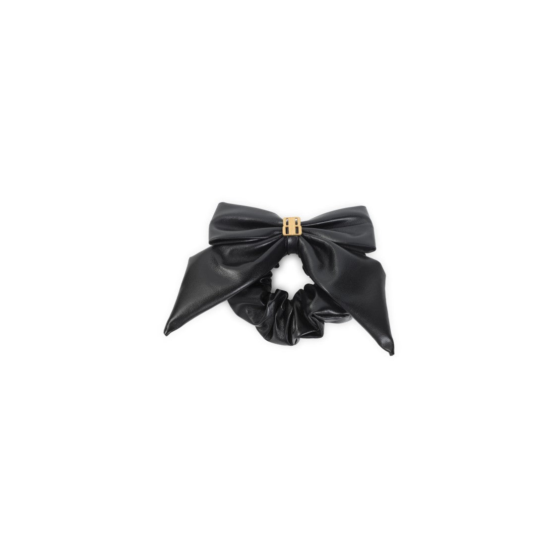 Balenciaga Black Calf Leather Clemence Xl Scrunchie