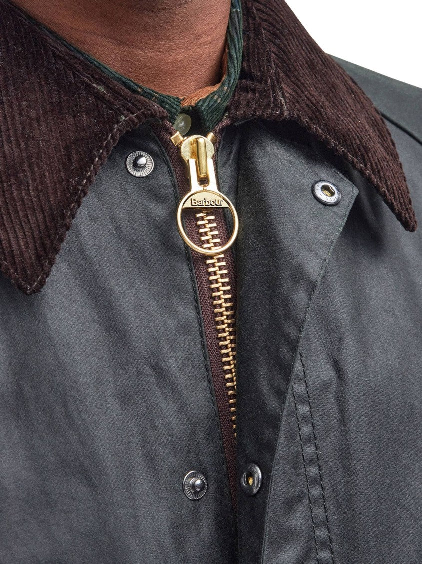 Barbour Dark Green Corduroy Collar Jacket