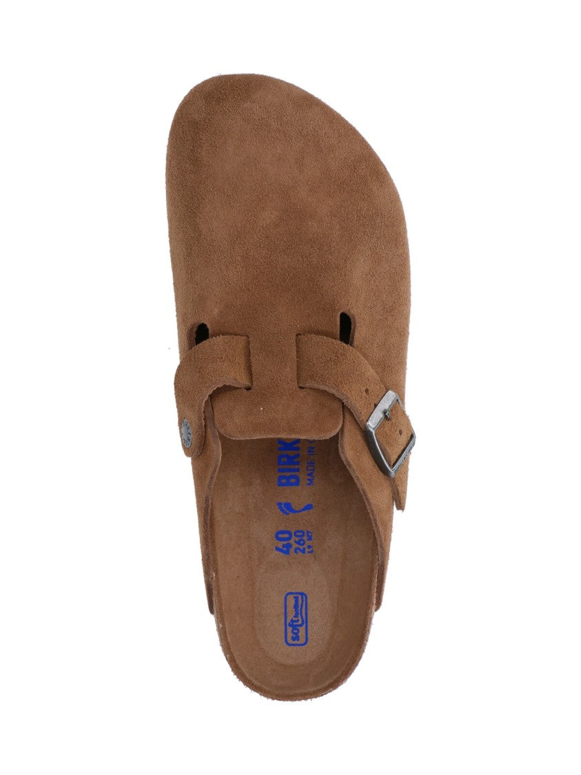 Birkenstock "Boston" Mules – Brown