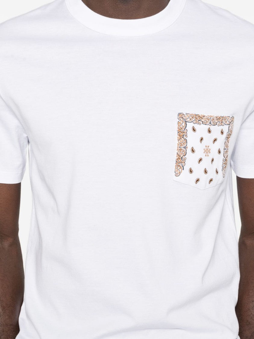 Jacob Cohen Short-Sleeve Crew Neck T-Shirt With Paisley Pocket Detail