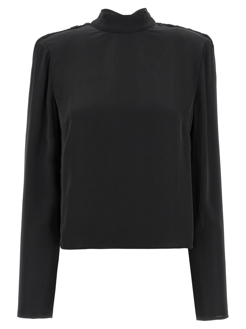 Rotate Birger Christensen 'Satin Drapy Back' Top
