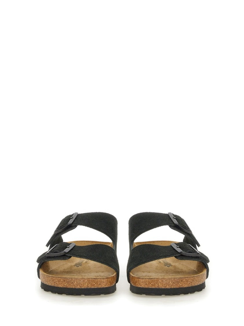 Birkenstock Two-Strap Leather Sandals With Contoured Footbed
