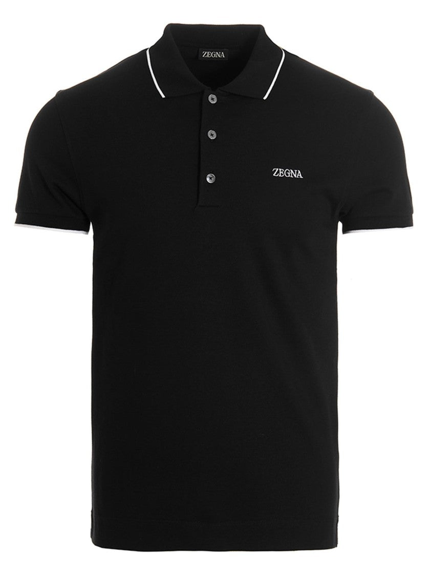Zegna Embroidered Logo Polo Shirt