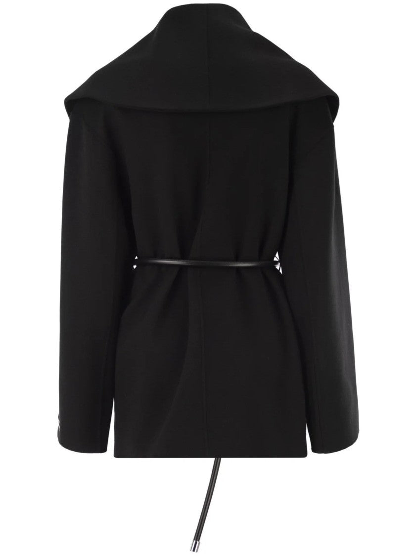 Sportmax Black Spxuguale Oversized Collar Jacket