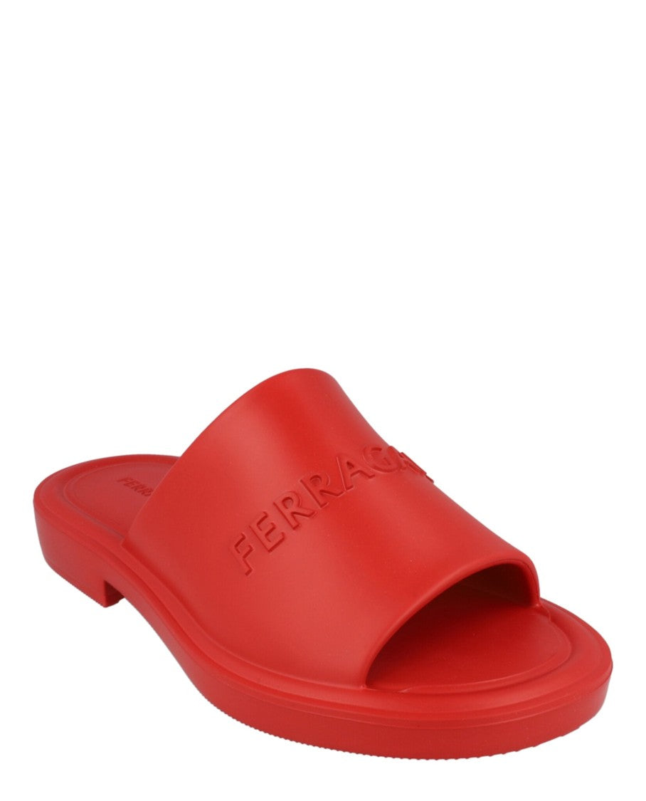 Ferragamo Giuneva Logo Embossed Slides