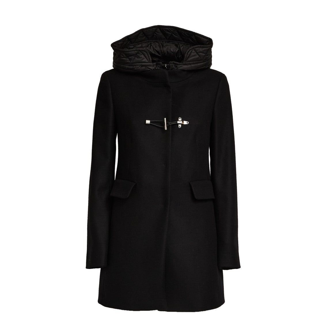 Fay Toggle Front Short Coat With Technical Padding