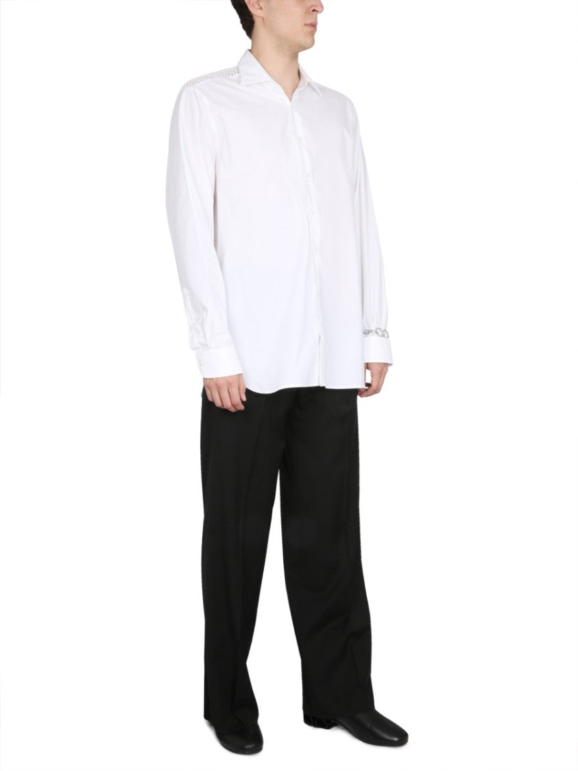 Raf Simons White Cotton Shirt With Classic Collar