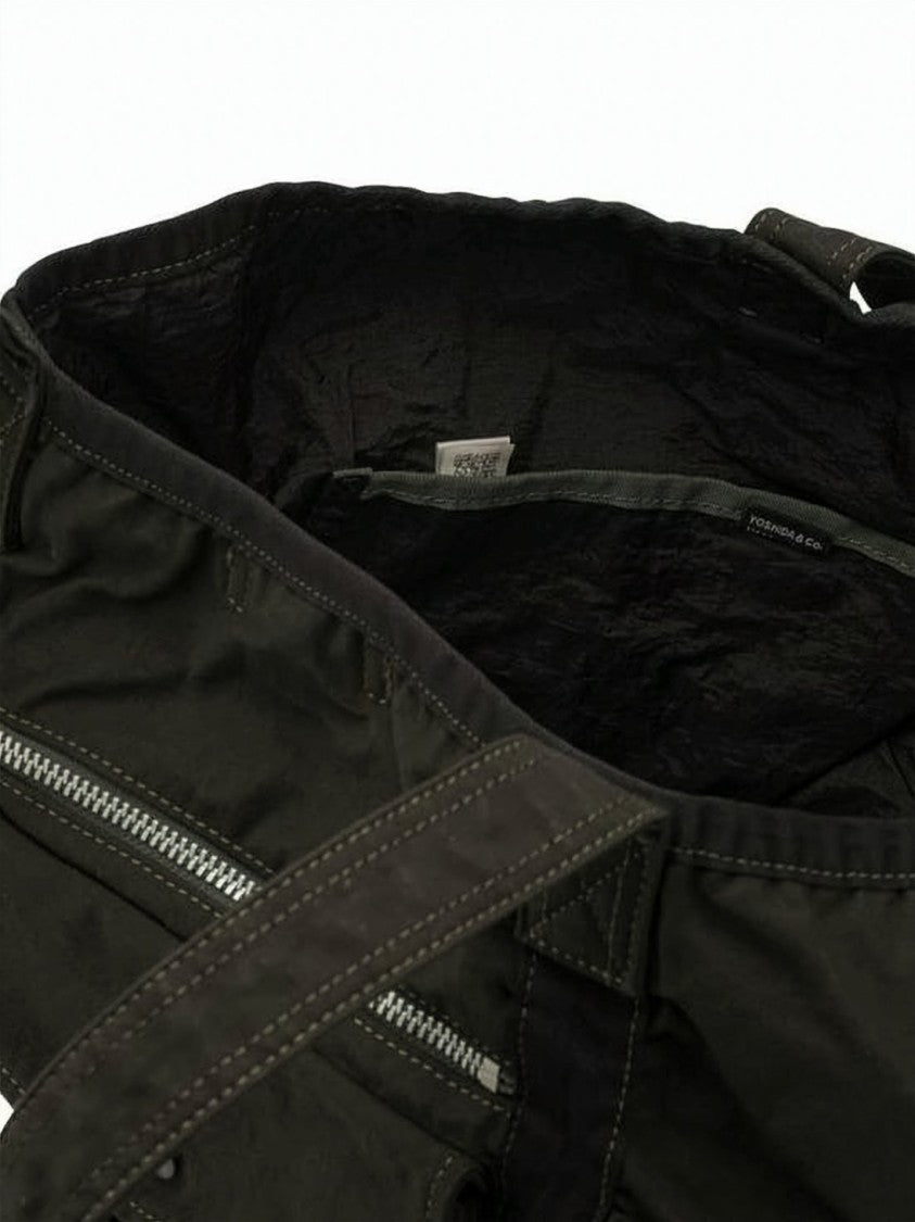 Porter Functional Black Nylon Shoulder Bag With Multiple Pockets