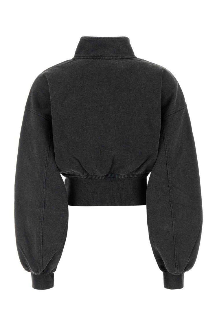 T By Alexander Wang Charcoal Cotton Sweatshirt
