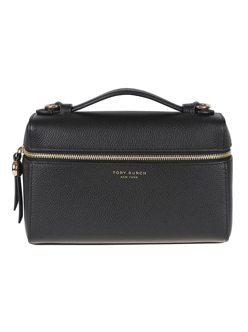 Tory Burch Black Leather Double-Zip Mini Bag