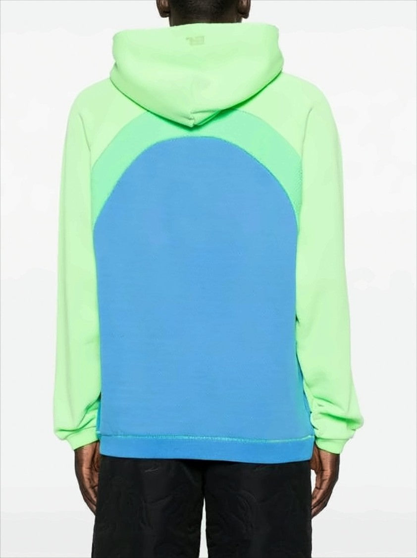 Erl Color-Block Hoodie With Drawstring And Ribbed Finish