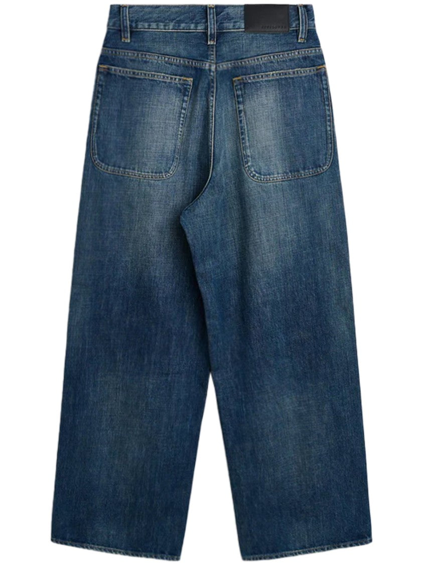 Sunflower Super Wide Leg Denim Trousers With Five-Pocket Style