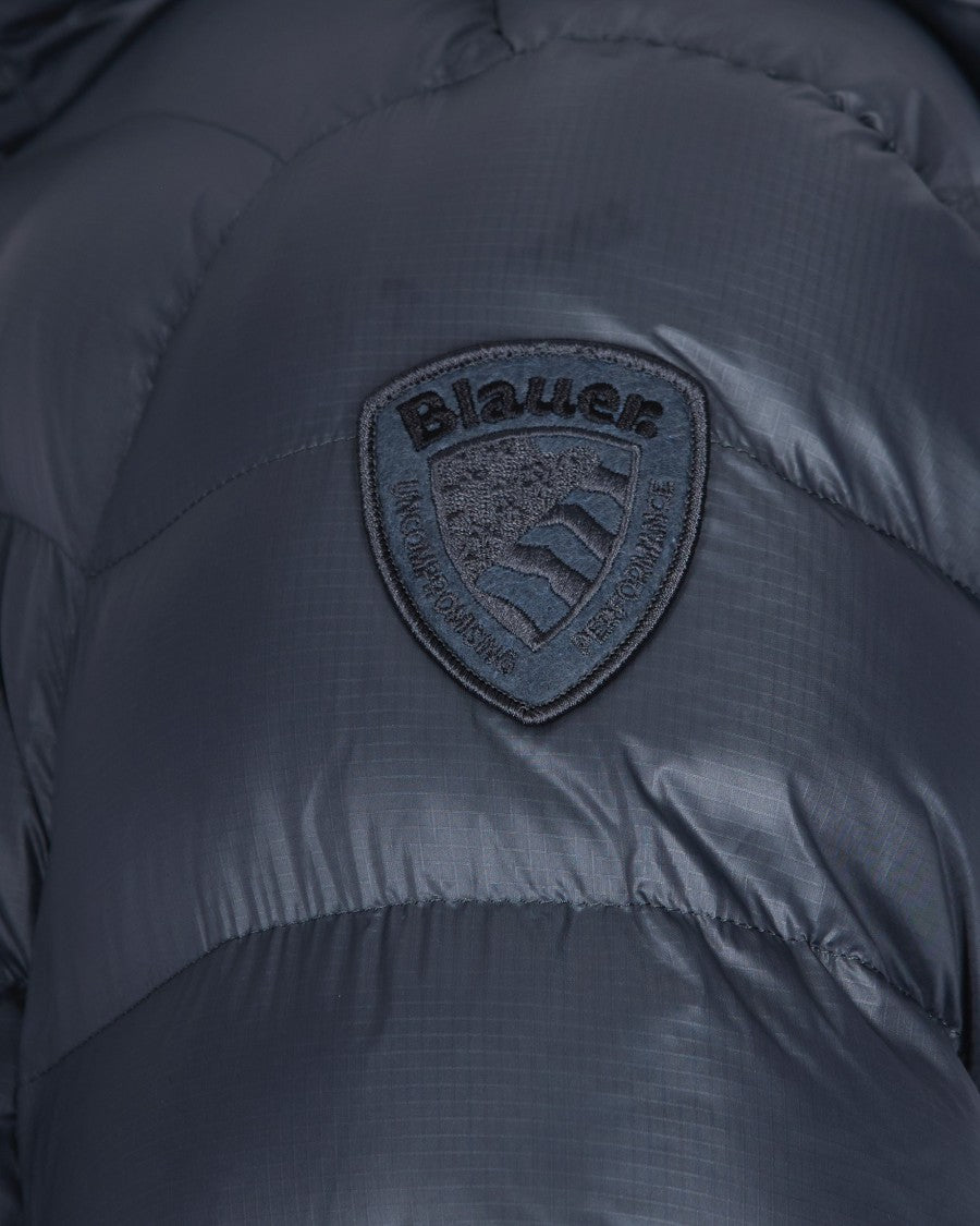 Blauer Padded Micro-Rip Nylon Jacket With Adjustable Hood