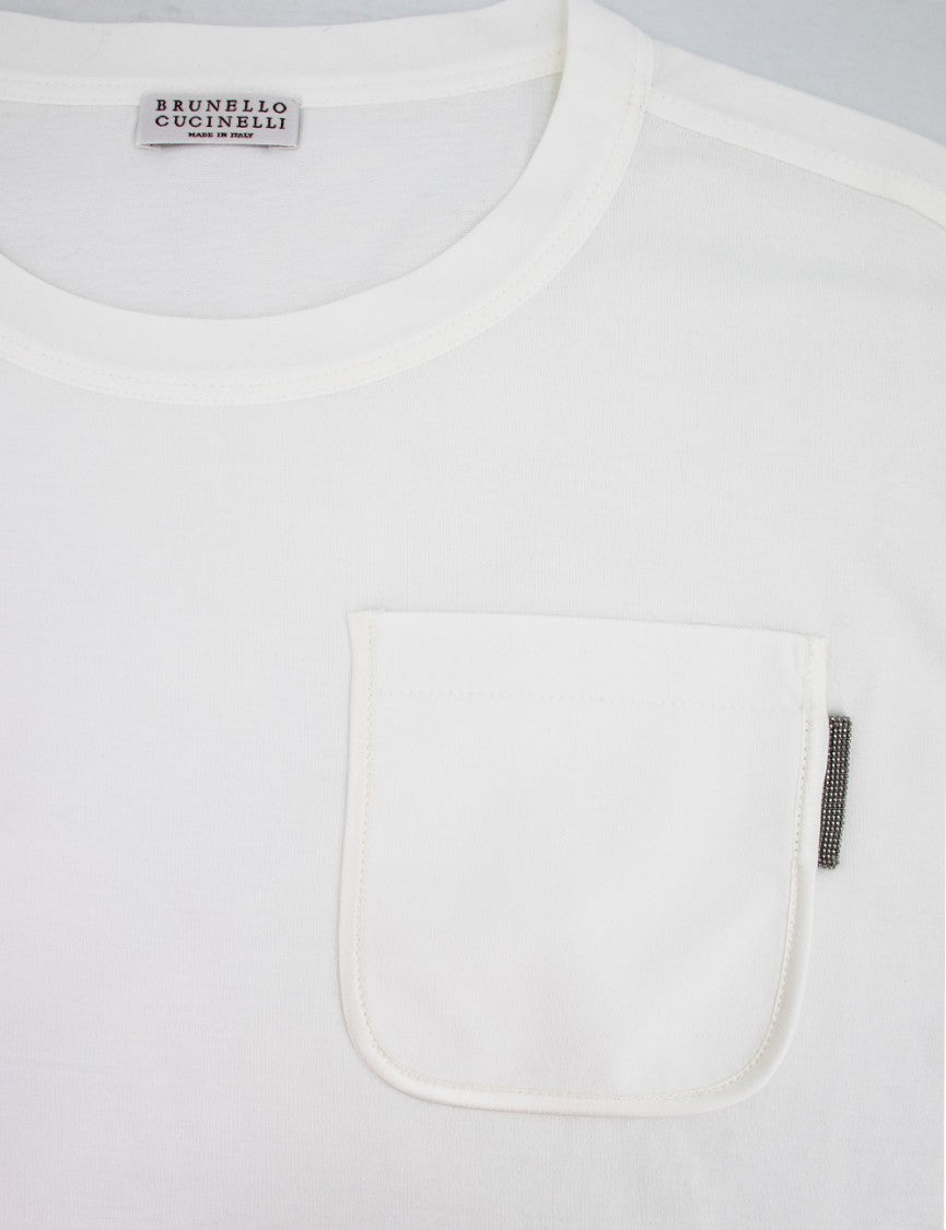 Brunello Cucinelli Regular Fit Cotton T-Shirt With Iconic Decoration