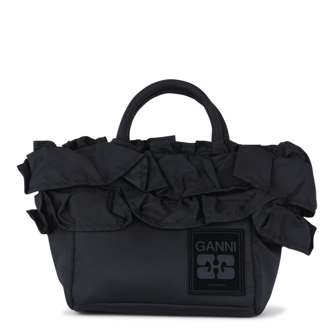 Ganni Structured Black Satchel