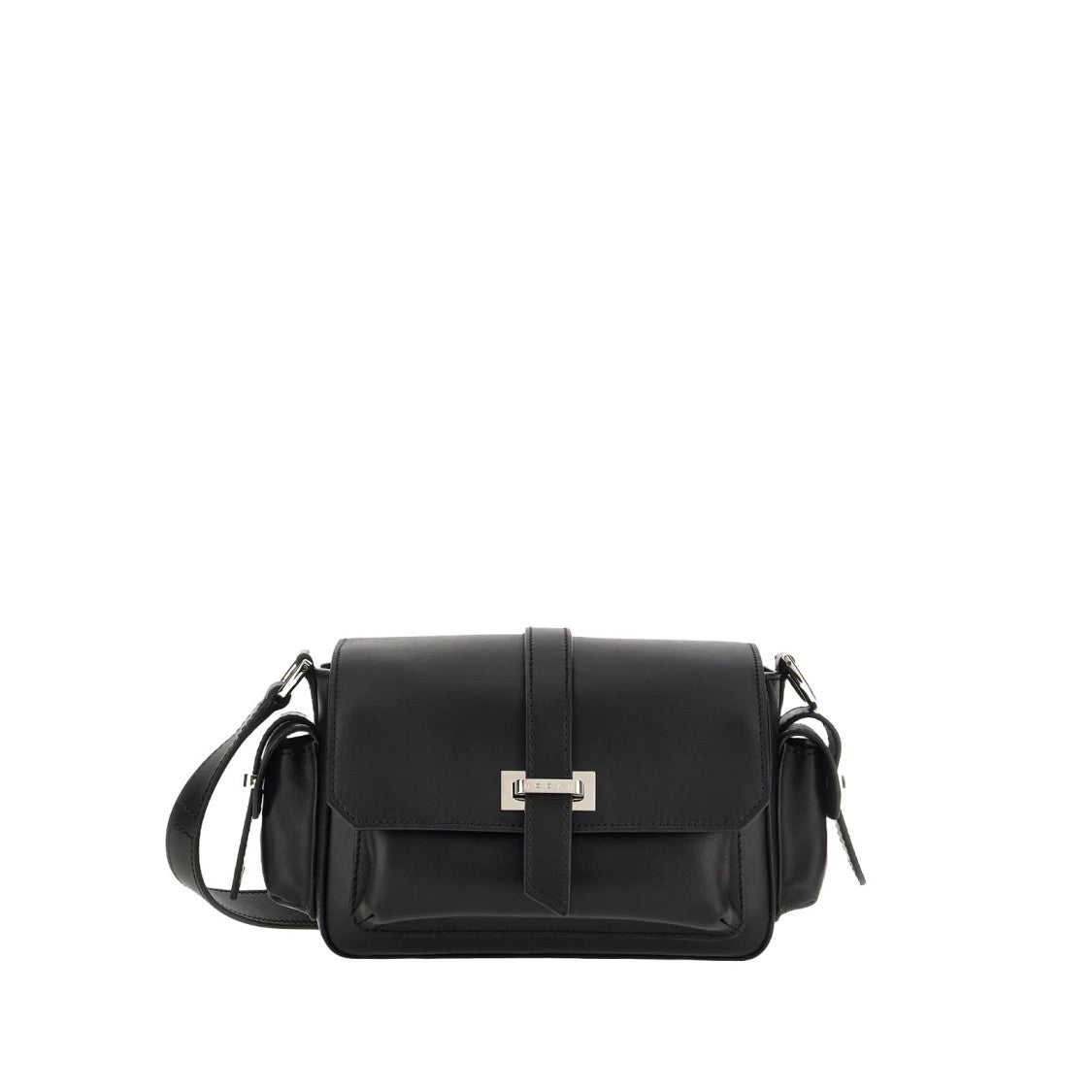 Hogan Compact Flap Shoulder Bag In Black