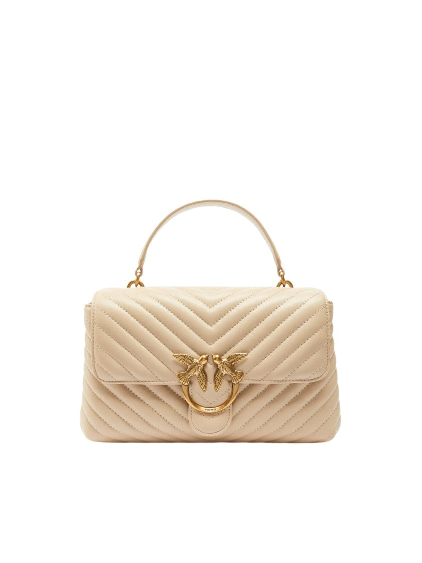 Pinko Sand Beige Quilted Handbag