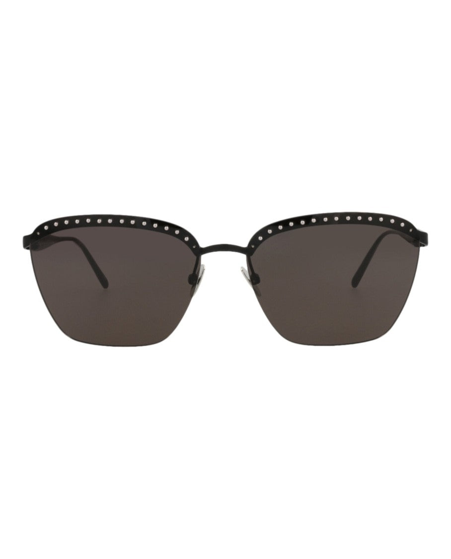 Alaïa Square-Frame Metal Sunglasses