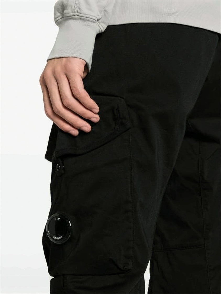 C.P. Company Slim-Fit Black Cargo Pants With Distinctive Pocket Detailing