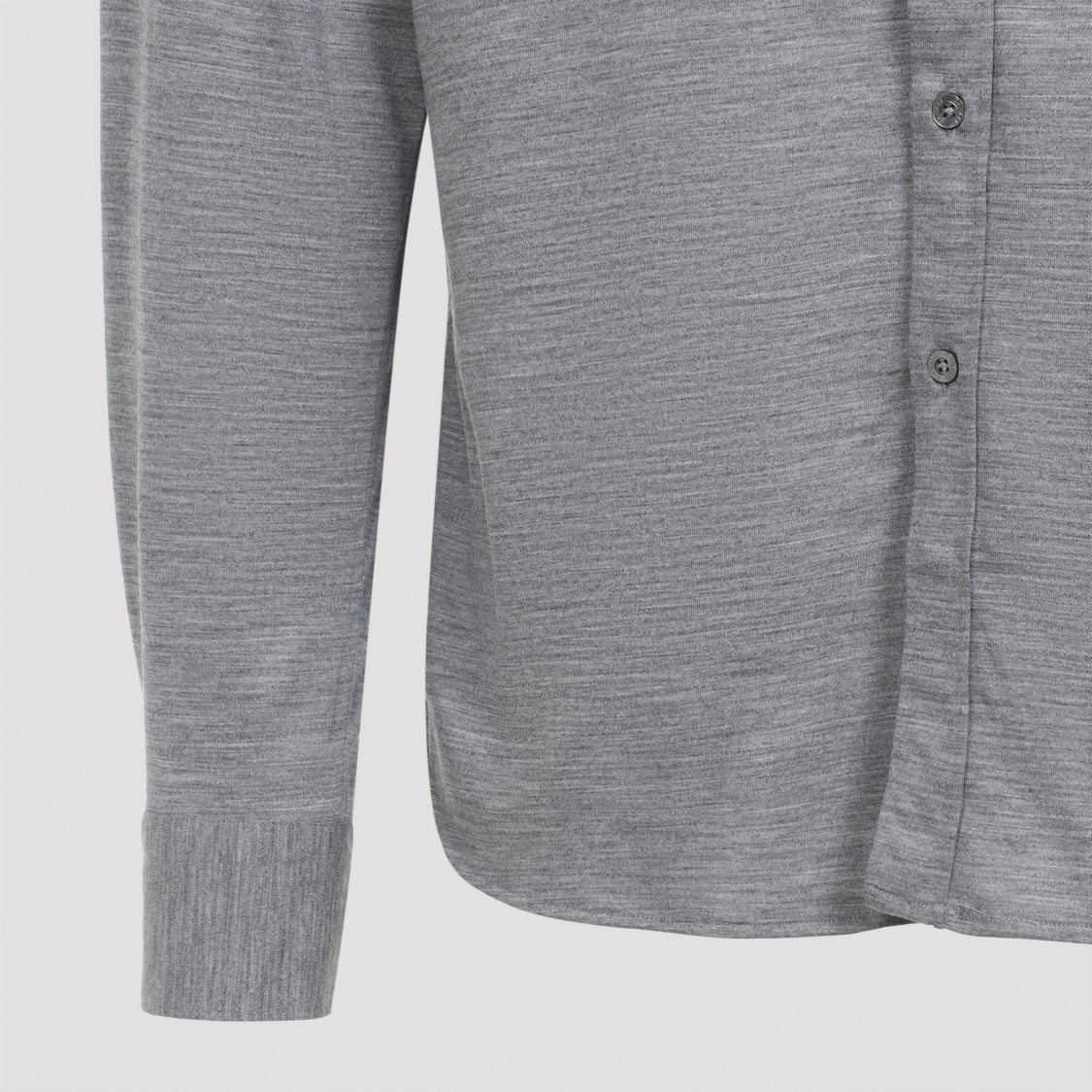 Canali Grey Wool Jersey Shirt