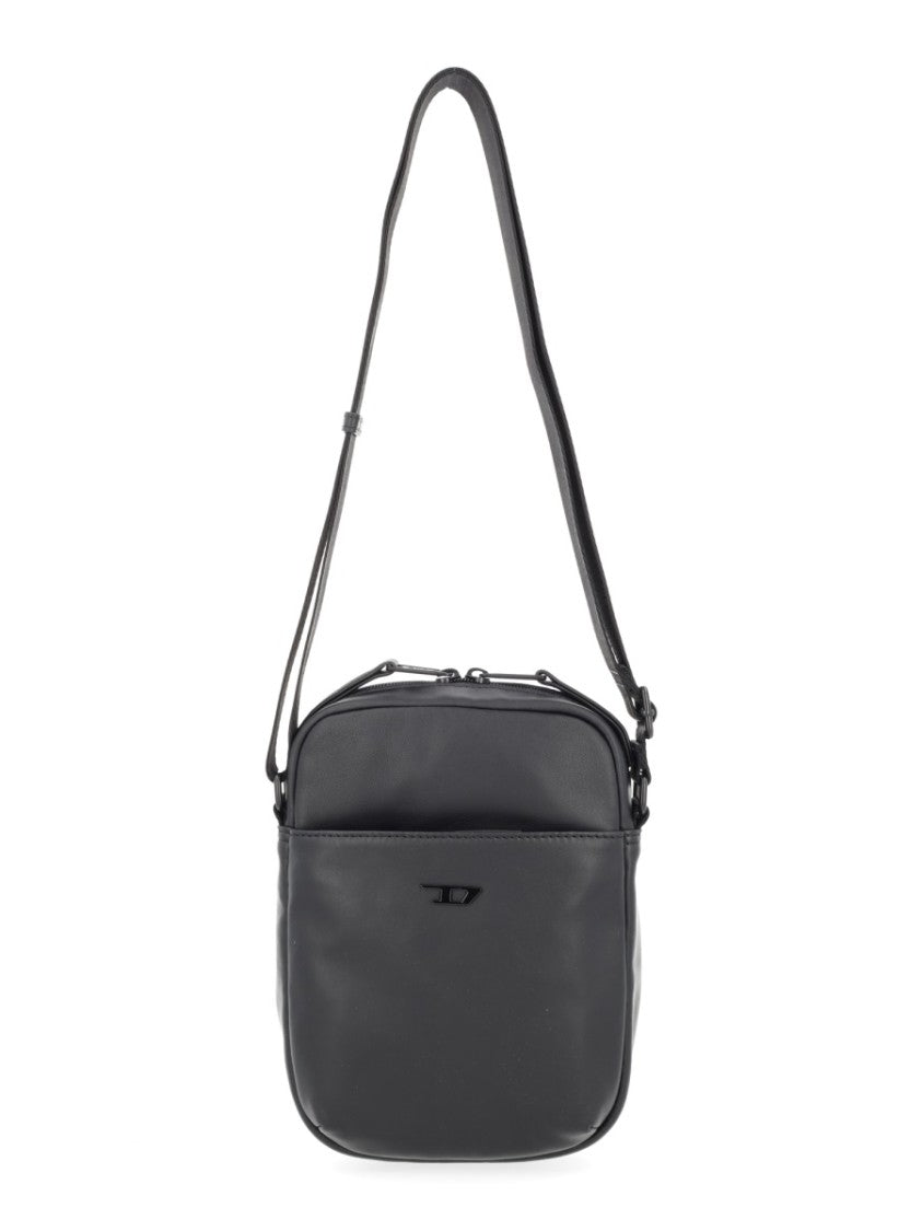 Diesel Black Ovine Leather Crossbody Bag
