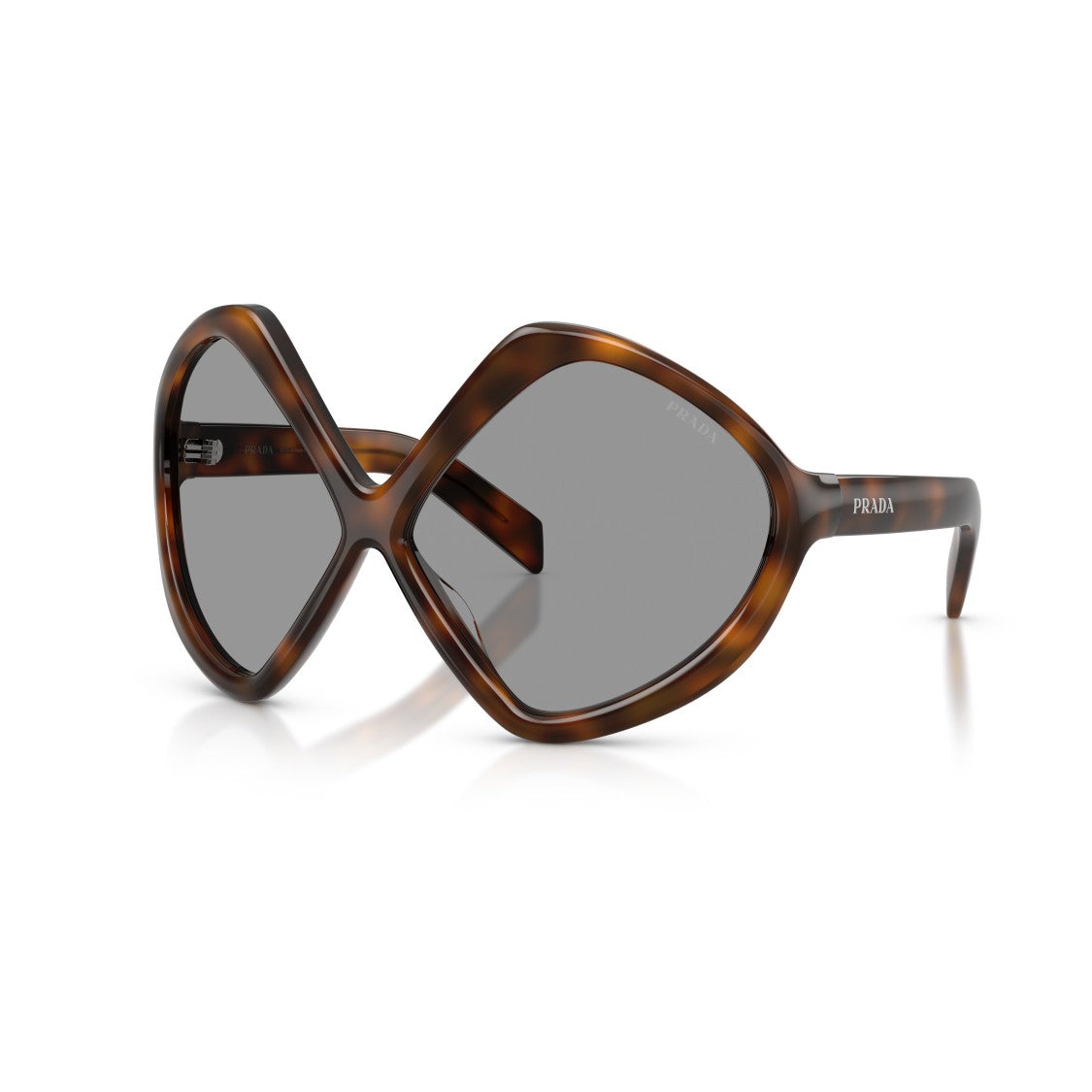 Prada 0Pr B21s Oversized Geometric Tortoiseshell Sunglasses