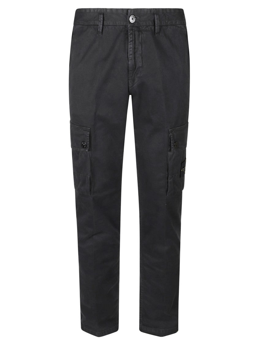 Stone Island Straight-Leg Cargo Trousers With Subtle Sheen And Functional Pockets