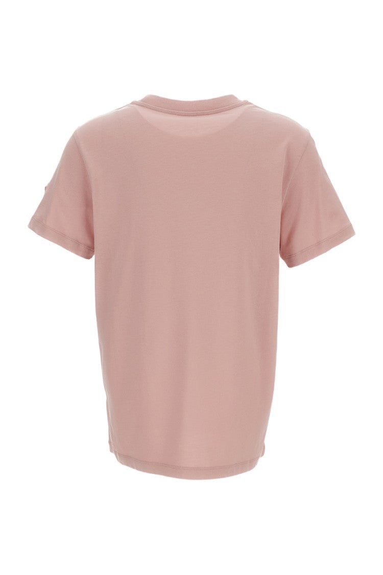 Moncler Pink Short Sleeve Cotton T-Shirt