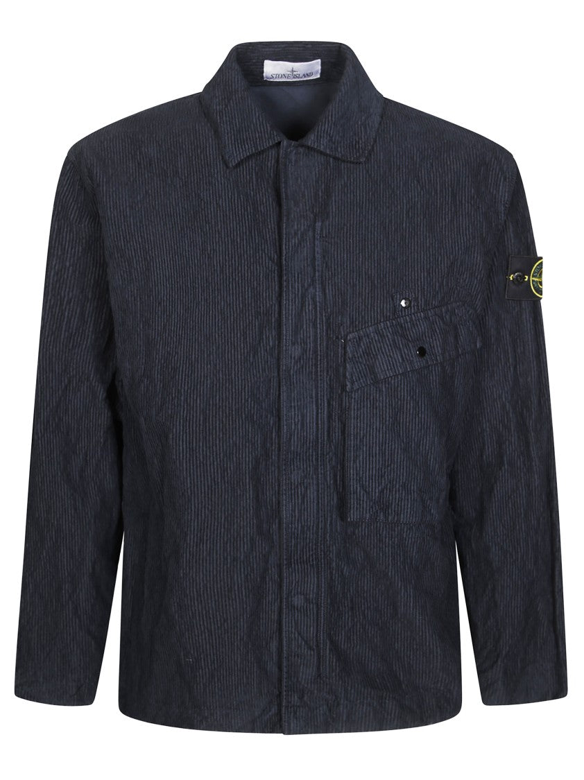 Stone Island Textured Black Overshirt