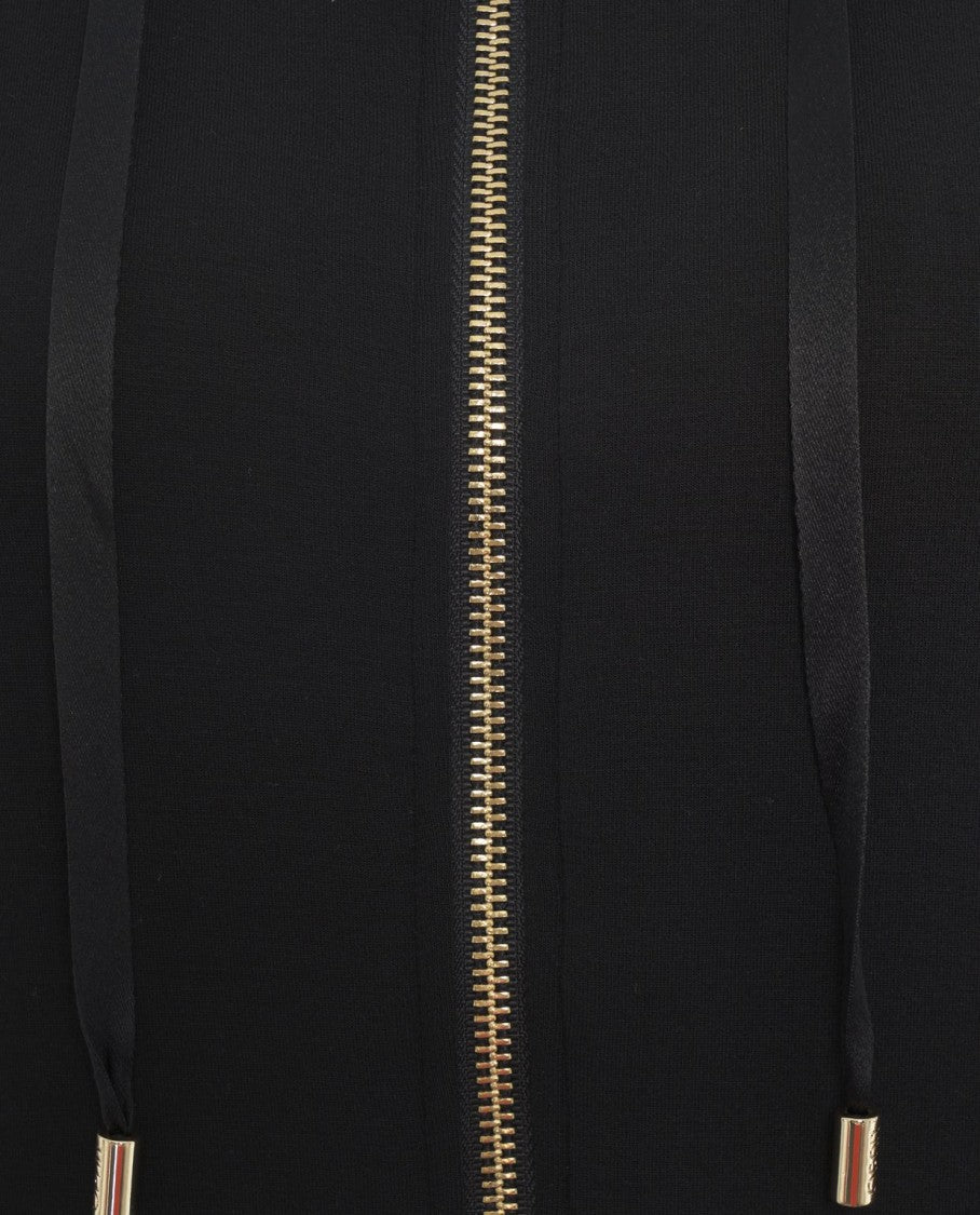 Liu Jo Hooded Sweatshirt With Rhinestones