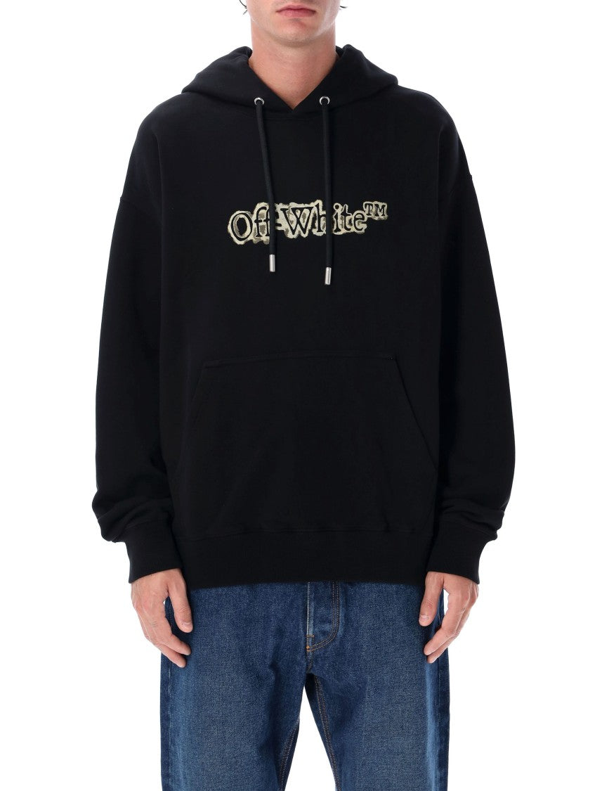 Off-White Cloudy Arrow Black Cotton Skate Hoodie