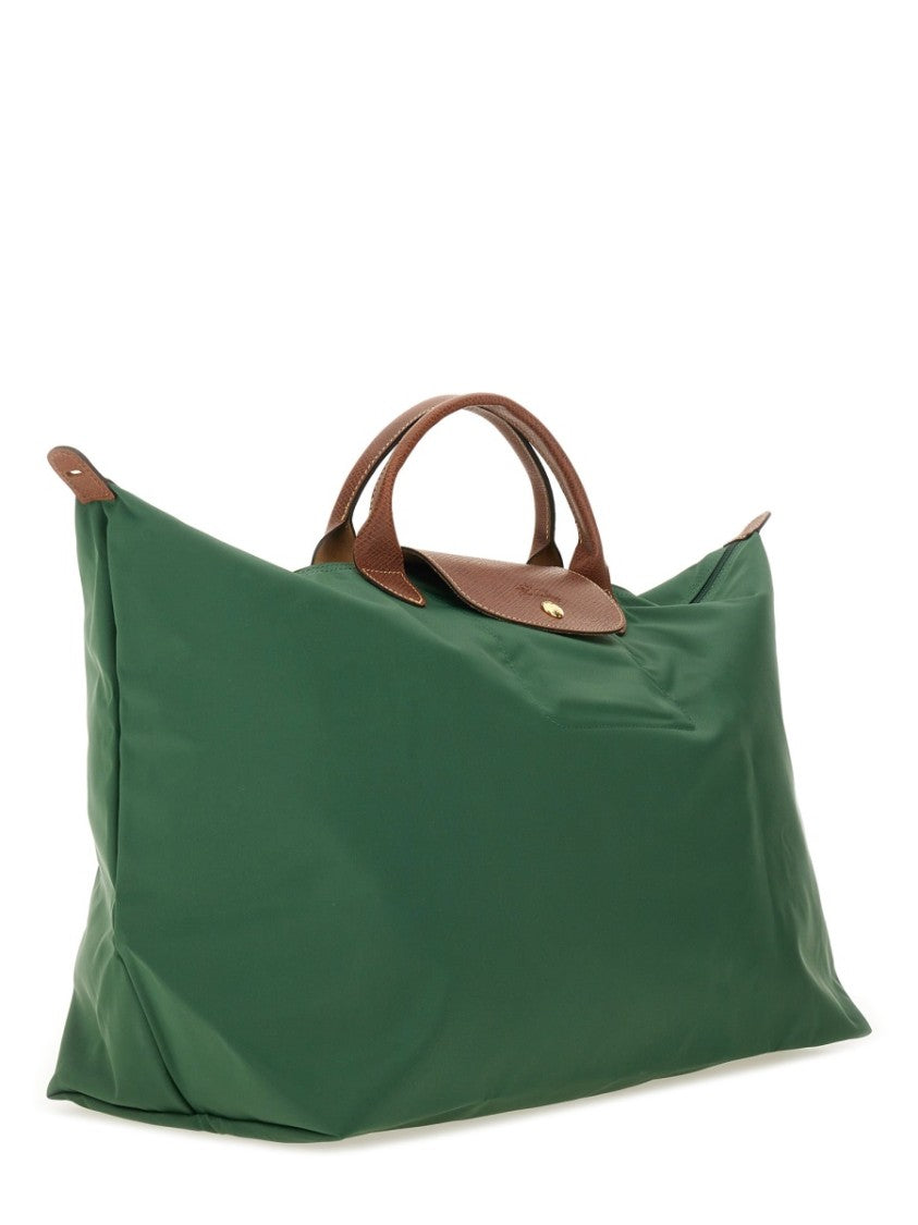 Longchamp Rectangular Duffel Bag With Calf Leather Accents