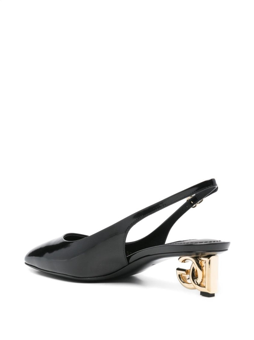 Dolce & Gabbana Pointed Toe Leather Sandals With Buckle-Fastening Ankle Strap