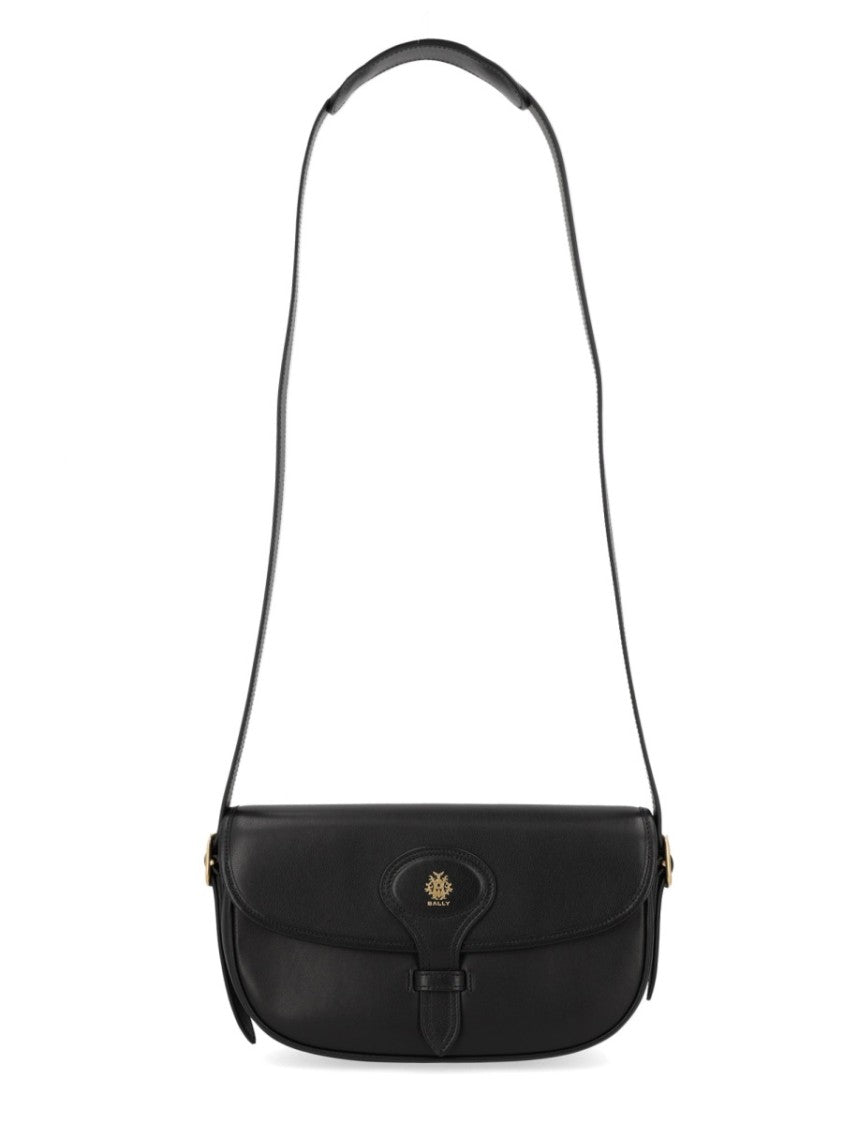 Bally Black Bovine Leather Beckhett Shoulder Bag