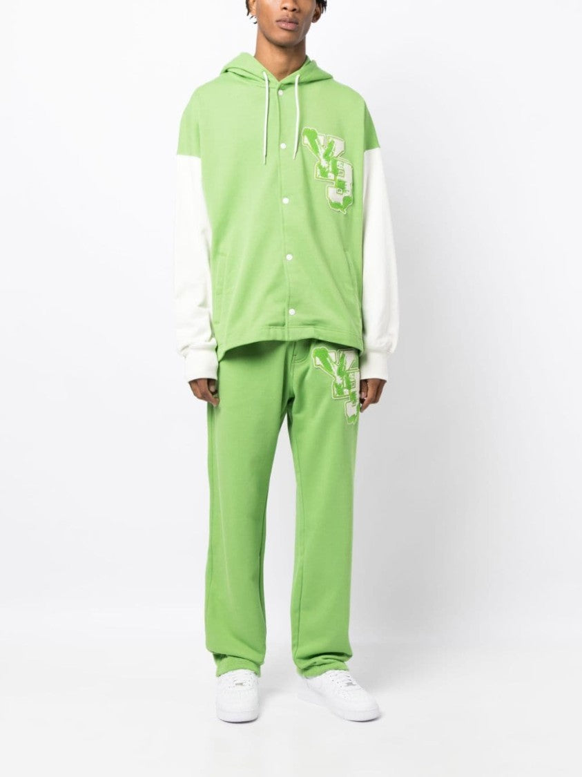 Y-3 Gfx Ft Logo-Patch Cotton Track Pants