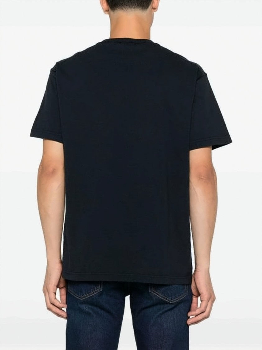 Stone Island Crew Neck T-Shirt In Solid Black