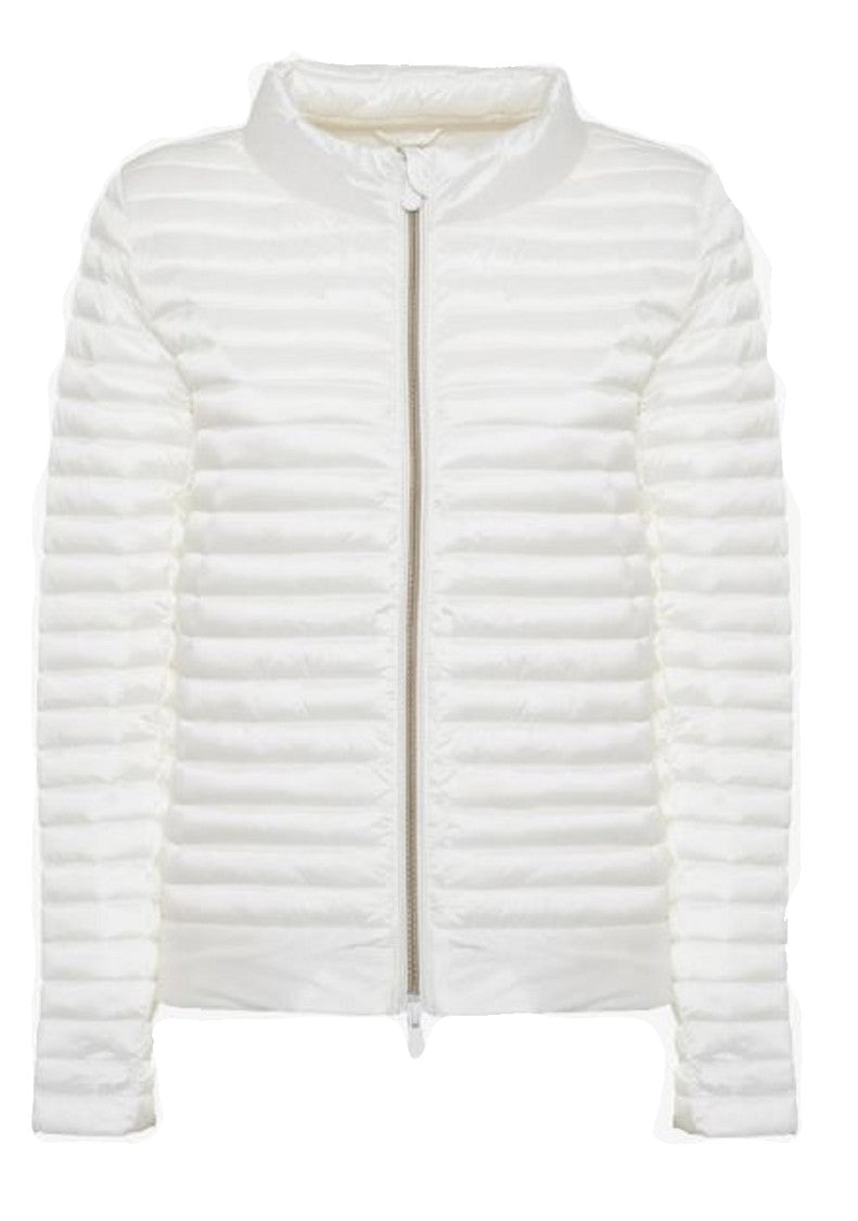Save The Duck Cropped Quilted Jacket Front Zipper Round