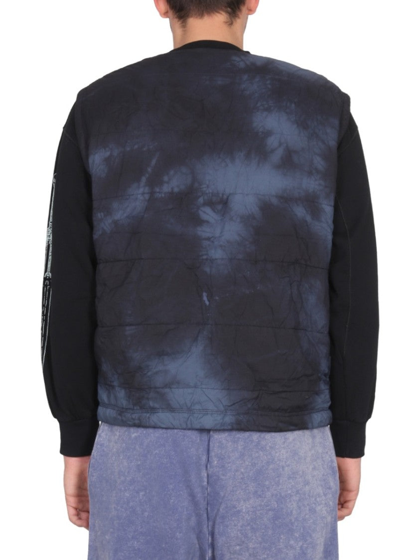 Aries V-Neck Vest With Tie-Dye Pattern