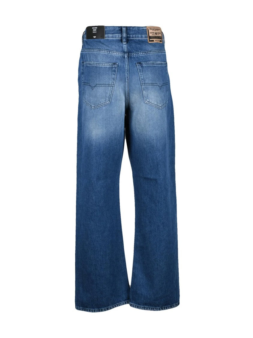 Diesel Blue Cotton Straight Jeans
