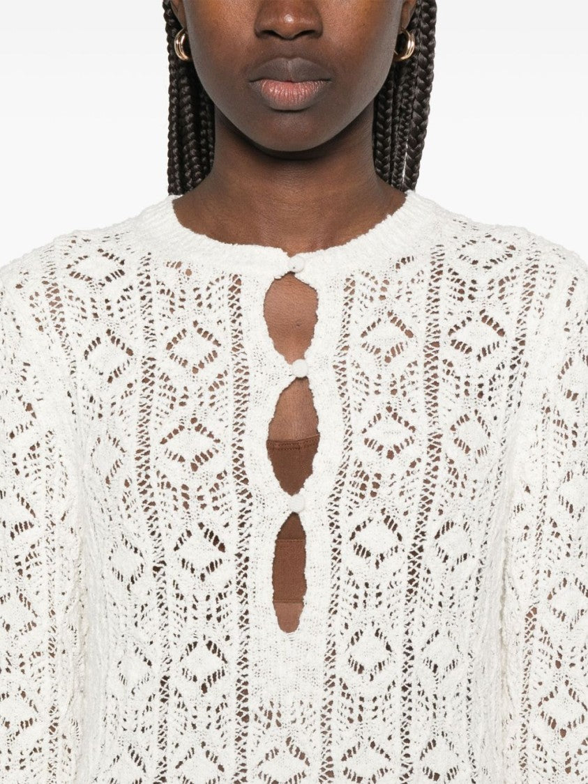 Loulou Studio Ecru Evan Lace Dress