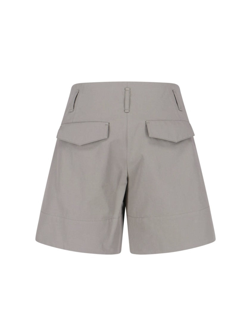 Low Classic Dark Grey Mid-Rise Tailored Shorts