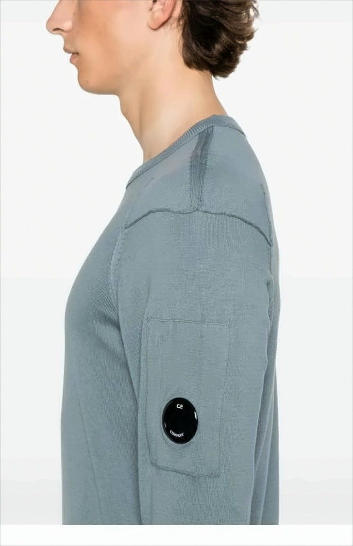 C.P. Company Crew Neck Long-Sleeve Sweater With Distinctive Patch Pocket